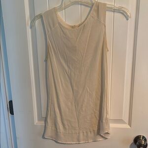 Women's Cream Sleeveless Top